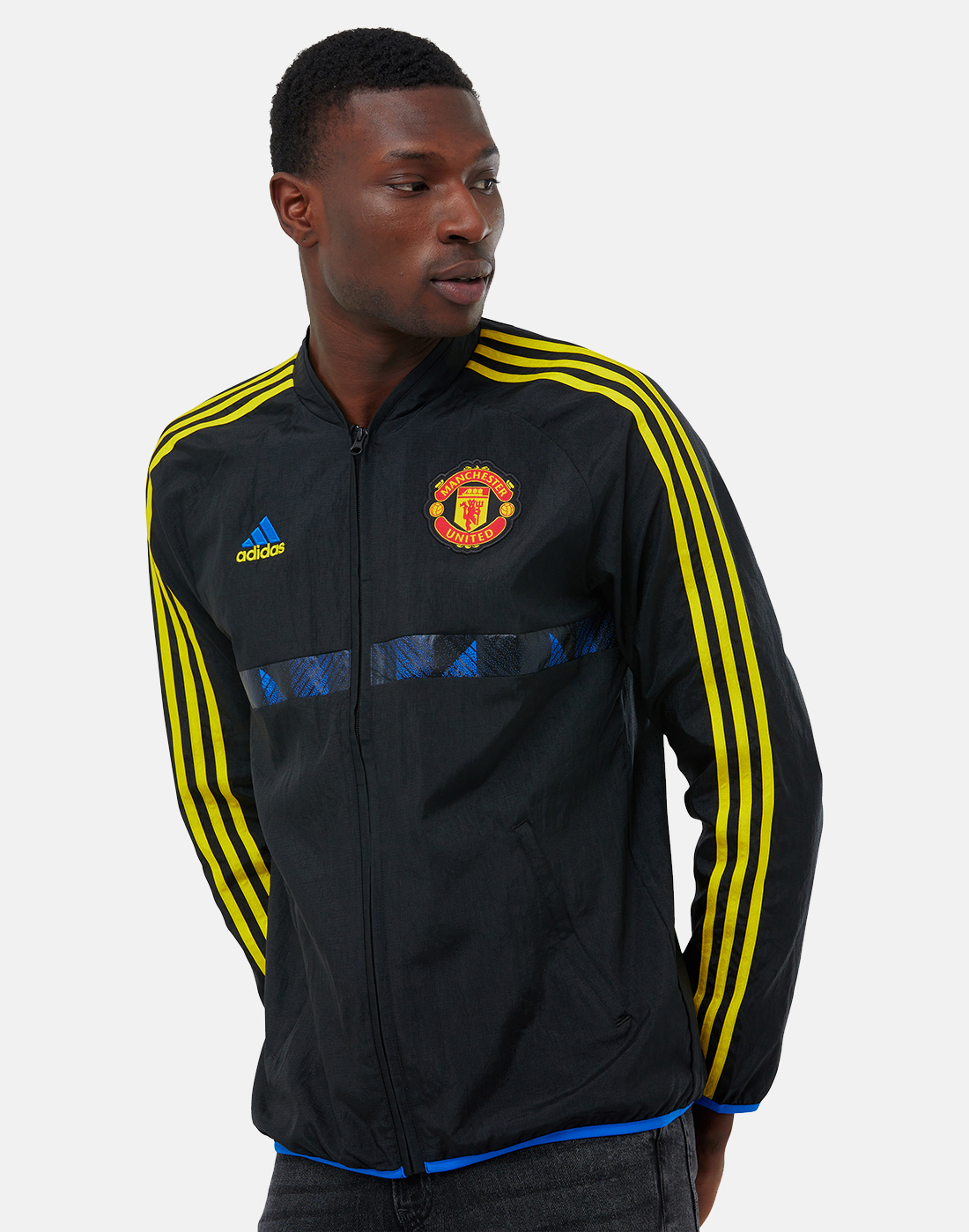 Adidas Adult Manchester United Icon Woven Jacket Black Life Style