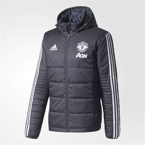 Adidas Manchester United Winter Jacket Night Grey White Equipment