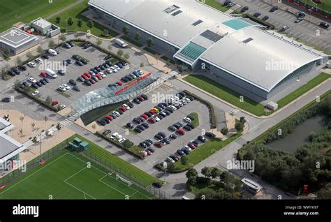 Aerial View Of The Aon Training Complex Manchester United Carrington Training Facility