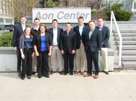 Crmer Student Fellows Visit Aon Corporation In Chicago K State Risk Management Student Fellows