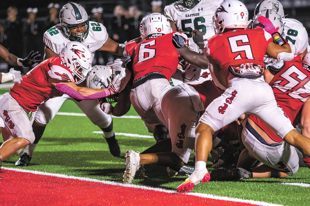 Loganville Red Devils Football Outlasts Eastside Eagles Football In