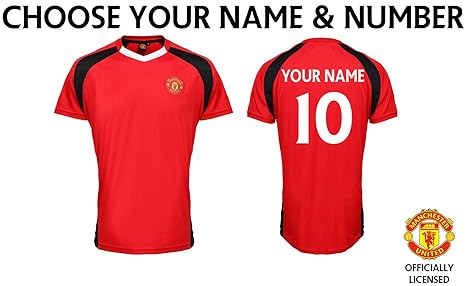 Manchester United Adults Football Club Personalised T Shirt Custom