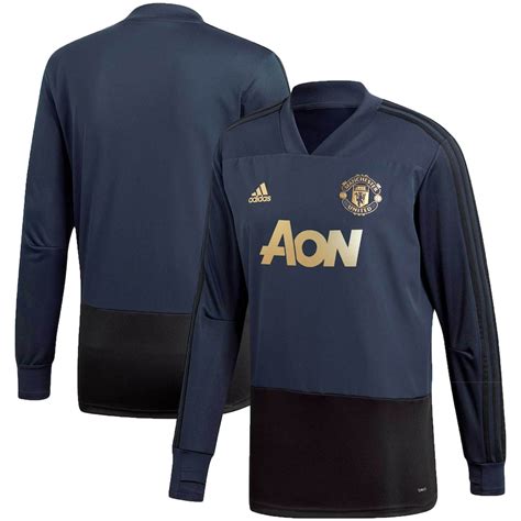 Men S Adidas Navy Manchester United 2018 19 Ucl Long Sleeve Training Jersey