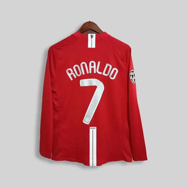 Ronaldo 2008 Manchester United Jersey Epl Patches Medium Short Etsy