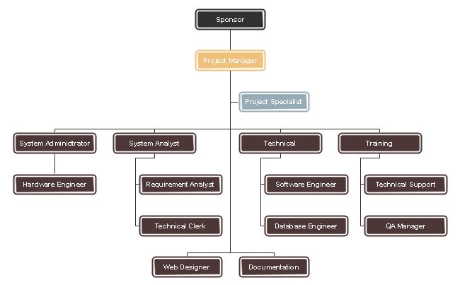 The Functional Project Team Organizational Chart Reveals The Typical Organizational Structure Of